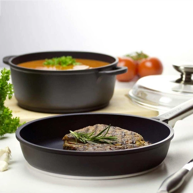 Каструля Ambition Taurus з кришкою Графітова 28 см 6.5 л (5904134841049) - зображення 2