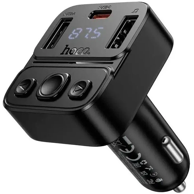 FM-модулятор HOCO E87 Delta 2USB Type-C PD35W bluetooth5.4 - изображение 8