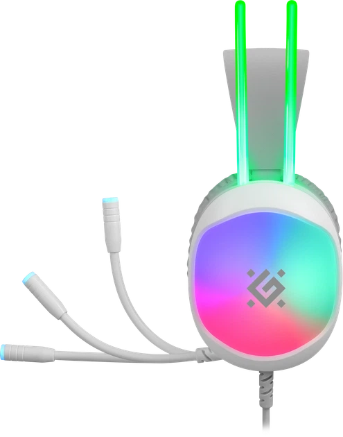 Наушники Defender Eclipse RGB White (4745091890722) - Фото 8 Наушники Defender Eclipse RGB White (4745091890722) - изображение 8