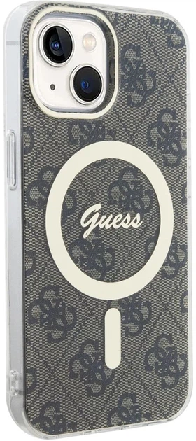 Etui plecki Guess IML 4G MagSafe do Apple iPhone 15/14/13 Brown (3666339194581) - obraz 3