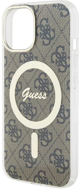 Etui plecki Guess IML 4G MagSafe do Apple iPhone 15/14/13 Brown (3666339194581) - obraz 4