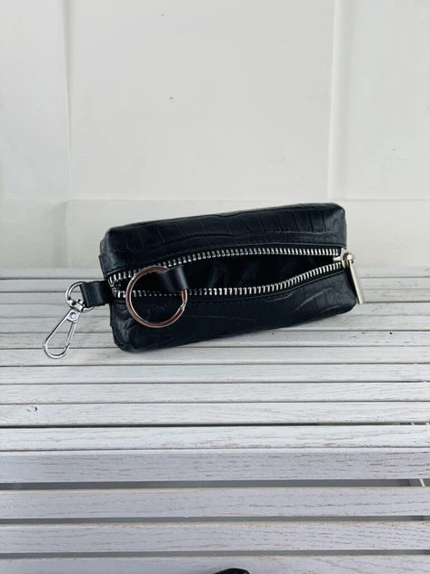 Ключница кожаная DeKOL Classic-8810 черный крокодил - изображение 2