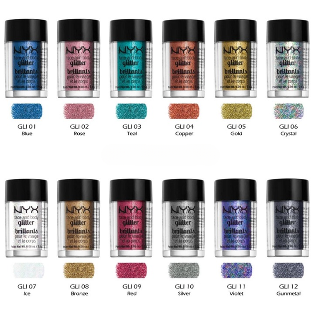 Глиттерная пудра для макияжа NYX Professional Glitter Gold GLI05 - изображение 9