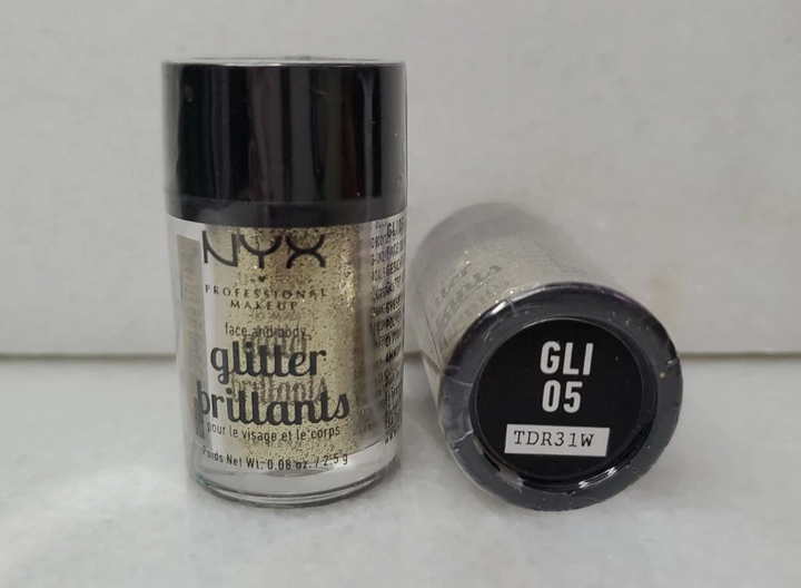 Глиттерная пудра для макияжа NYX Professional Glitter Gold GLI05 - изображение 4