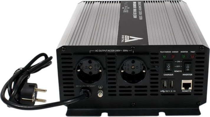 ДБЖ AZO Digital UPS-2000SR Sinus 1000Вт/2000ВА (AZO00D1258) - зображення 3