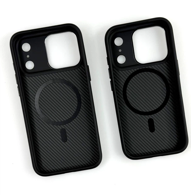 Чохол iPhone 17 Pro Max Kevlar Soft touch with MagSafe black - изображение 3