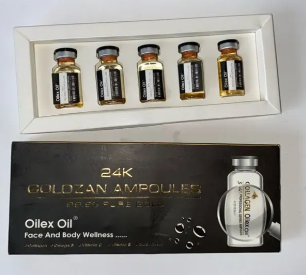 Oilex oil 24k goldzan ampoules коллагеновые ампулы с золотом - Фото 1 Oilex oil 24k goldzan ampoules коллагеновые ампулы с золотом - изображение 1