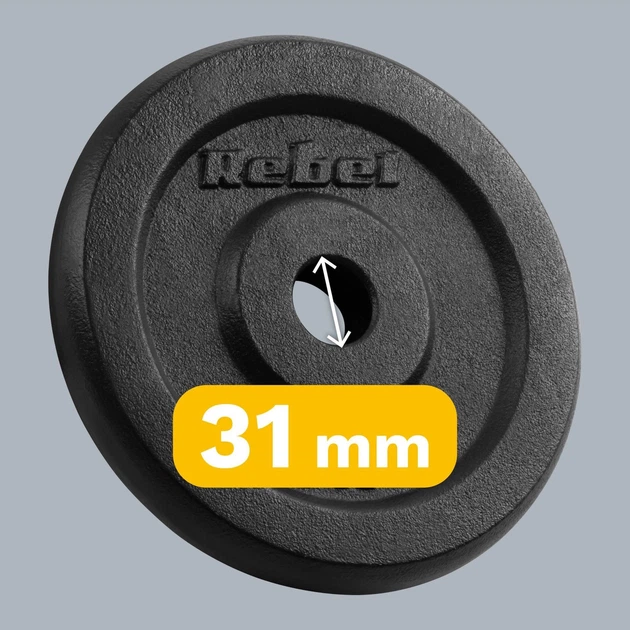 Zestaw talerzy Rebel Active gumowane 4 x 5 kg (5901890106153) - obraz 4