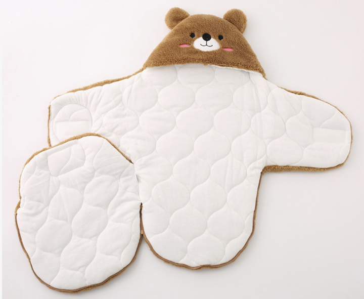 Конверт плюшевый теплый з хлопковой внутренней стороной Bear розовый - изображение 3