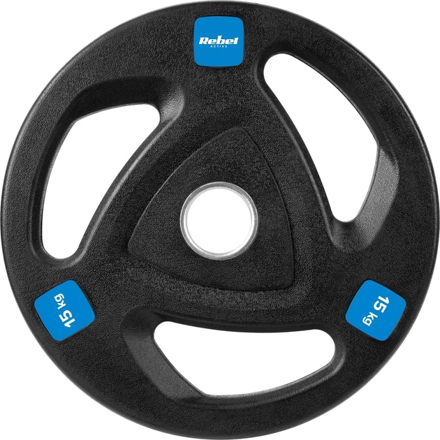 Zestaw talerzy olimpijskich Rebel Active gumowane 2 x 15 kg (5901890100373) - obraz 3