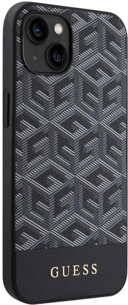 Панель Guess GCube Stripes MagSafe для Apple iPhone 15/14/13 Black (3666339194703) - зображення 3