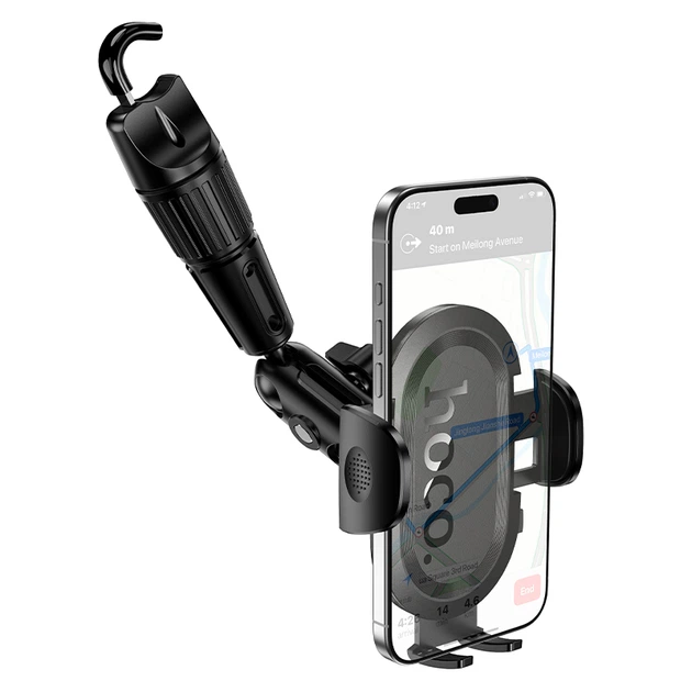 Автомобільний тримач Hoco H88 Rally ultra-thin car holder (rear view mirror) Black - изображение 4