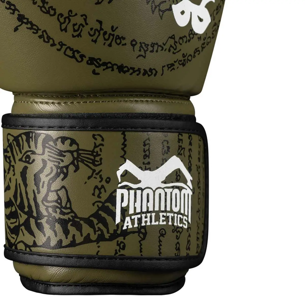 Рукавички боксерські з бинтами Phantom Muay Thai розмір 10 унцій, зелені - изображение 4