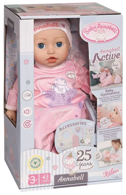 Інтерактивна лялька Baby Annabell Моя Маленька Крихітка 43 см з аксесуарами (706626) - зображення 1