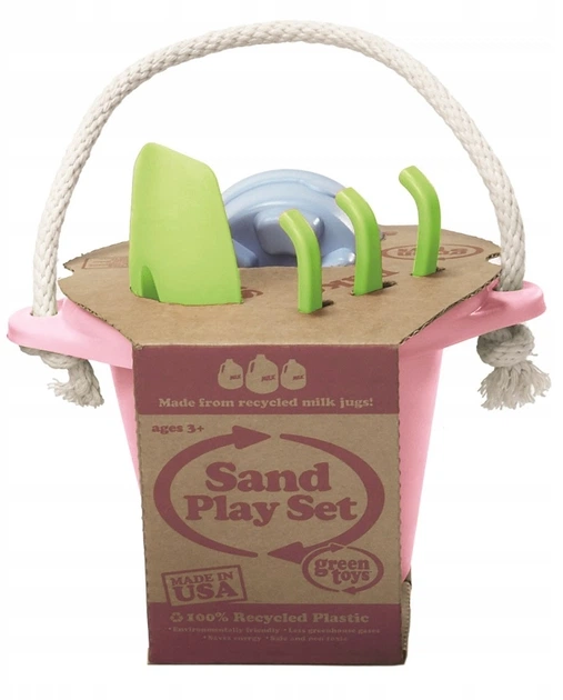 Набір для пляжу Green Toys у відеречку 4 шт Рожевий SNDP-1023 (0816409010232) - зображення 1