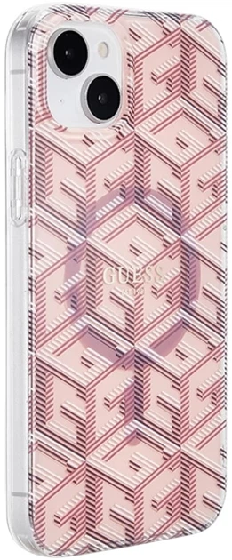 Панель Guess IML GCube MagSafe для Apple iPhone 15/14/13 Pink (3666339221980) - зображення 4