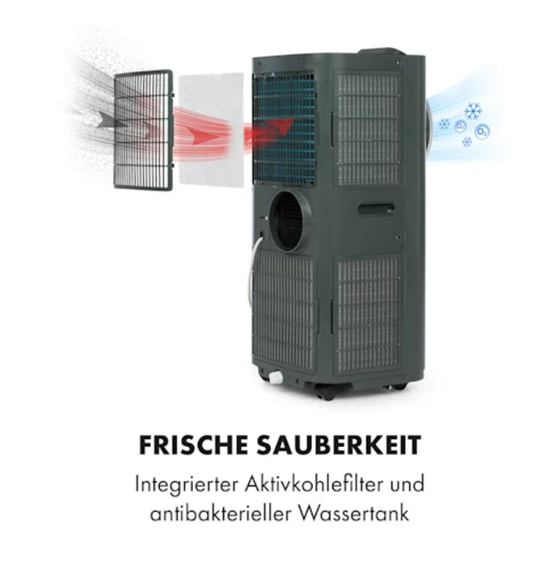БУ Мобильный Кондиционер Klarstein Kraftwerk Smart 12K Air Conditioner 3-in-1 12000 BTU+приложение управления - Фото 3 БУ Мобильный Кондиционер Klarstein Kraftwerk Smart 12K Air Conditioner 3-in-1 12000 BTU+приложение управления - изображение 3