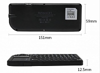 Rii Mini X1 2.4G Бездротова повітряна клавіатура з сенсорною панеллю та мишею (RT-MWK01 UA) - Фото 5 Rii Mini X1 2.4G Бездротова повітряна клавіатура з сенсорною панеллю та мишею (RT-MWK01 UA) - изображение 5