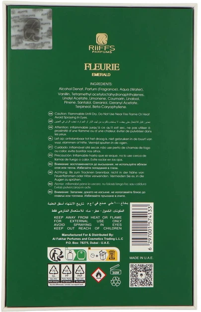 Парфумована вода для жінок Riiffs Parfums Fleurie Emerald 100 мл (6297001574133) - зображення 4