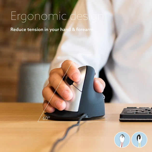 Mysz R-Go Tools HE Break Mouse Przewodowa Czarna (RGOHE) - obraz 9