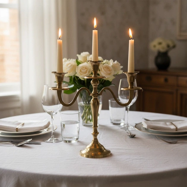 Świecznik Home & Styling Collection 30 cm Złoty (8721037588409) - obraz 5