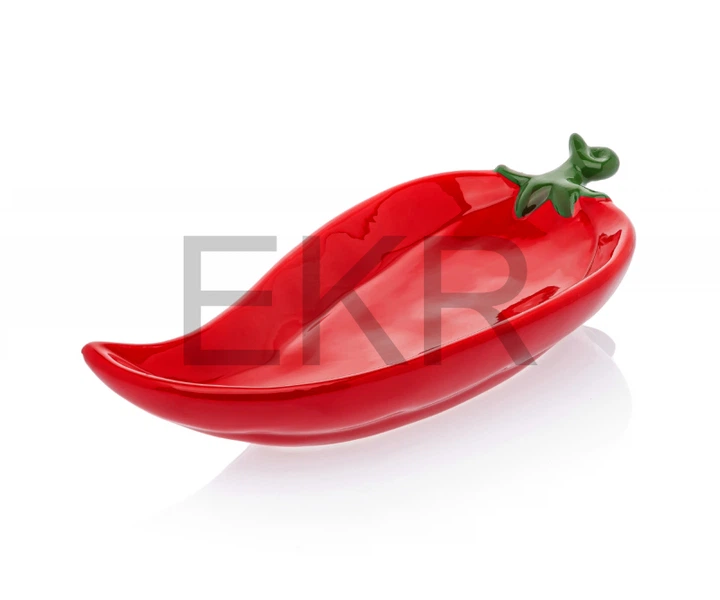Тарілка керамічна "Pepper", 22 х 10 х 5.2см, колір - червоний (928-098) - Фото 3 Тарілка керамічна "Pepper", 22 х 10 х 5.2см, колір - червоний (928-098) - изображение 3