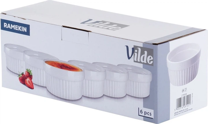 Zestaw ramekinów do zapiekania Vilde ceramicznych Biały 260 ml 6 szt (5904316481421) - obraz 7