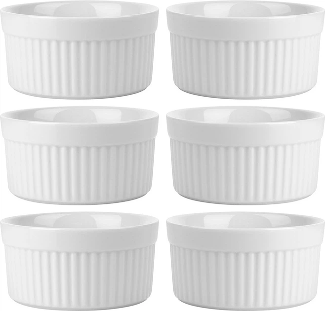 Zestaw ramekinów do zapiekania Vilde ceramicznych Biały 260 ml 6 szt (5904316481421) - obraz 1