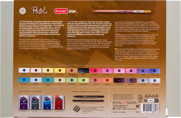 Набір кольорових олівців Bruynzeel Design Pastel 24 шт. (8710141083818) - зображення 3
