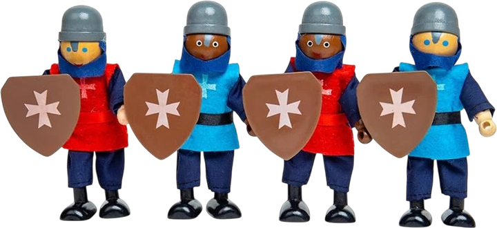 Zestaw figurek Bigjigs Toys Średniowieczni Rycerze 4 szt (0691621731628) - obraz 1