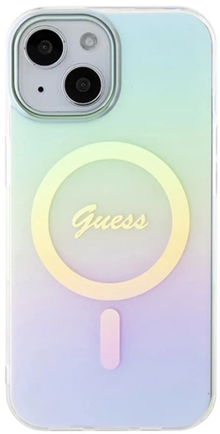 Панель Guess IML Iridescent MagSafe для Apple iPhone 15/14/13 Turquoise (3666339154929) - зображення 2