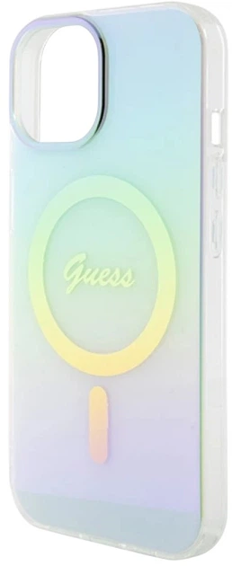 Панель Guess IML Iridescent MagSafe для Apple iPhone 15/14/13 Turquoise (3666339154929) - зображення 6