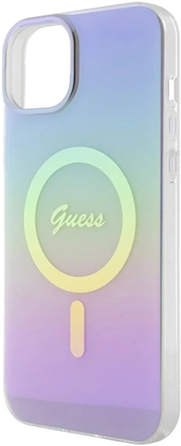 Панель Guess IML Iridescent MagSafe для Apple iPhone 15/14/13 Purple (3666339154783) - зображення 6