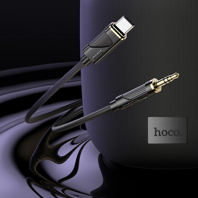 Аудiокабель HOCO UPA30 Friend digital audio conversion cable Type-C Black (6942007625524) - изображение 4