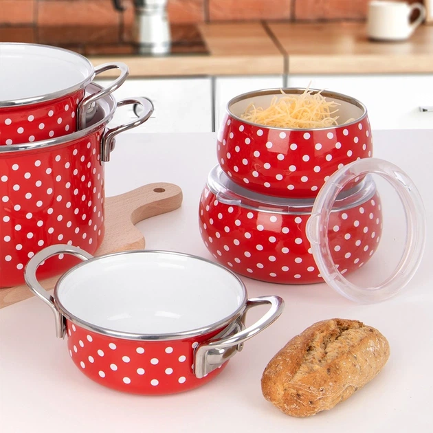 Miska Orion Tecka emaliowana Czerwona 1 l (8592381217518) - obraz 7