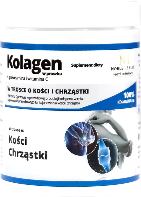 Suplement diety Noble Health Kolagen + Glukozamina + Witamina C w proszku 100 g (5906630600793) - obraz 1