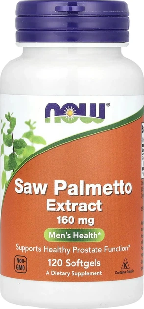 Suplement diety Now Foods Saw Palmetto Extract 160 mg dla mężczyzn 120 kapsułek (733739047427) - obraz 1