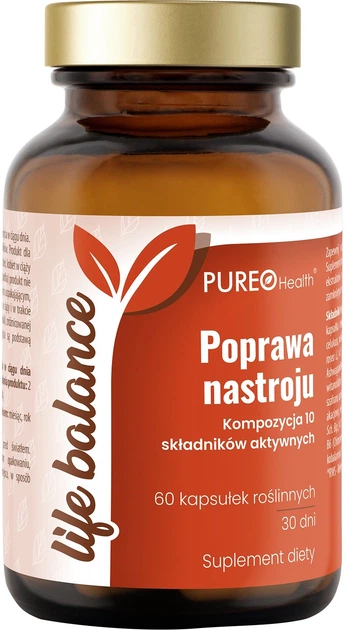 Suplement diety Pureo Health Life Balance Poprawa nastroju 60 kapsułek (5907637934942) - obraz 1