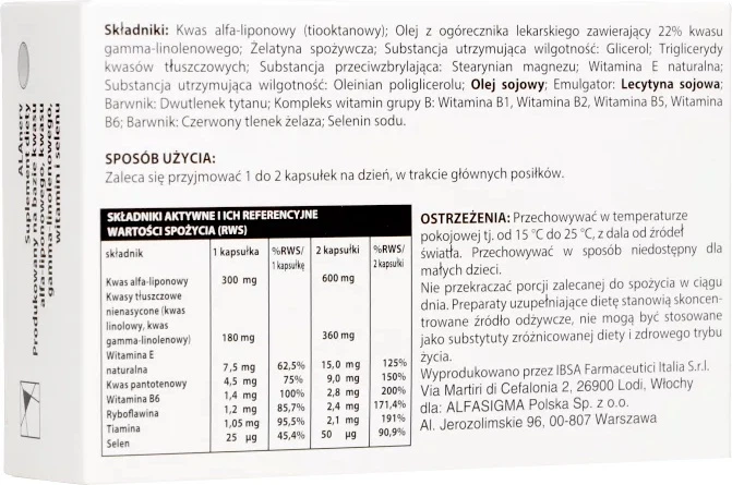 Дієтична добавка Alfasigma ALAnerv 920 мг 30 капсул (8020030000520) - зображення 2