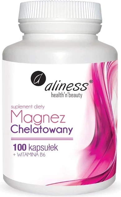 Suplement diety Aliness Magnez Chelatowany + Witamina B6 100 kapsułek (5902596935177) - obraz 1