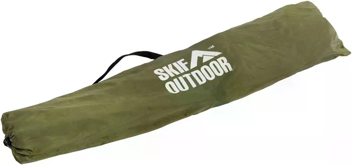 Стул раскладной Skif Outdoor Soft Base с высокой спинкой, подлокотниками и подстаканником (Black/Olive) - изображение 6