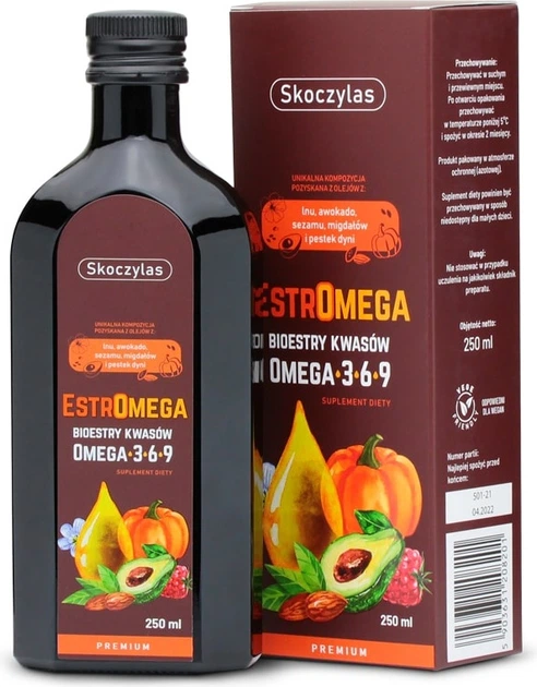 Suplement diety Skoczylas Estromega Premium Omega 3-6-9 250 ml (5903631208201) - obraz 1