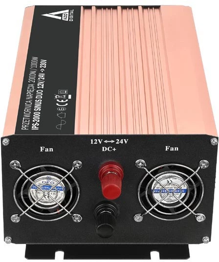 Przetwornica AZO Digital SINUS IPS-2000S 2000W DUO 12 VDC / 24 VDC / 230 VAC (AZO00D1197) - obraz 4