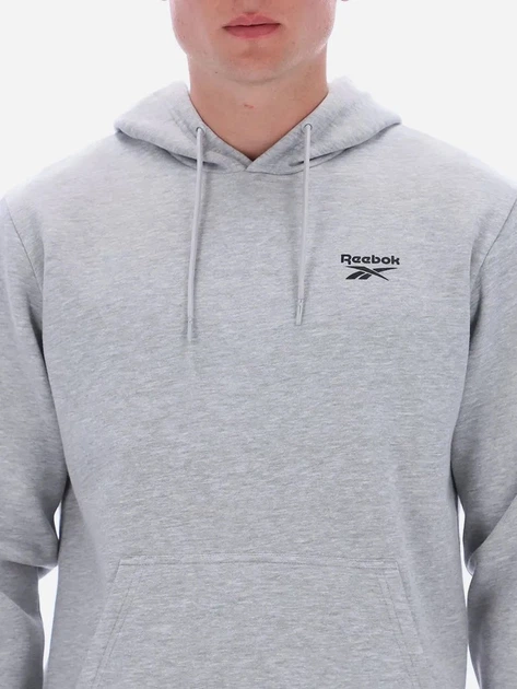 Bluza z kapturem męska Reebok Noah Small Logo Hood 100240569 M Jasnoszara (1200175334552) - obraz 4