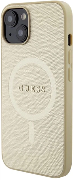 Панель Guess Saffiano MagSafe для Apple iPhone 15/14/13 Gold (3666339156046) - зображення 3