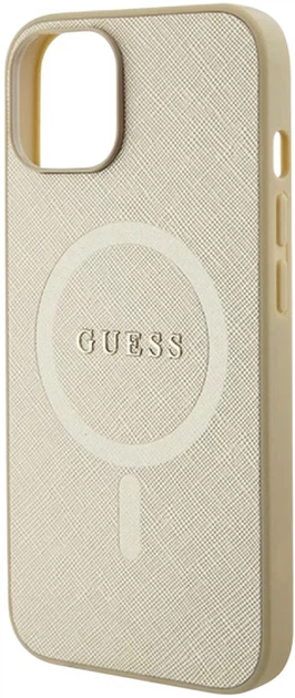 Панель Guess Saffiano MagSafe для Apple iPhone 15/14/13 Gold (3666339156046) - зображення 6