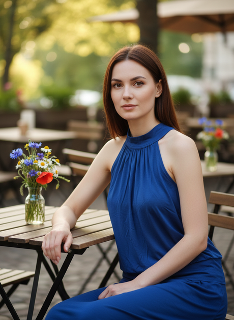 Топ CRISTINA M Синий (CN-8124491-Blue) - изображение 8