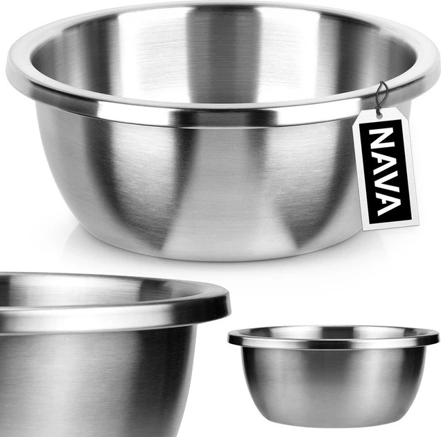 Miska do miksowania Nava Acer stalowa Srebrzysta 24 cm 2.8 l (10-261-002) - obraz 3