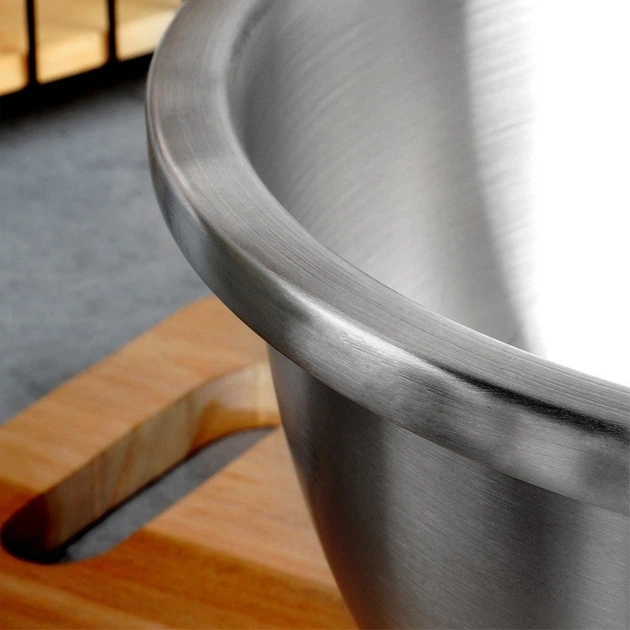 Miska do miksowania Nava Acer stalowa Srebrzysta 24 cm 2.8 l (10-261-002) - obraz 6