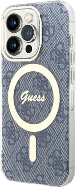 Etui plecki Guess IML 4G MagSafe do Apple iPhone 15 Pro Max Blue (3666339194659) - obraz 3
